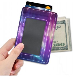 Chic Abstract Aurora Borealis Slim Minimalist Wallet Rfid Blocking Card Wallets PU Leather Front Pocket Wallets $9.53 Wallets