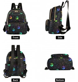 Rainbow Sun Moon and Stars Women Backpack Purse Shoulder Bag Color Small $15.51 Backpacks