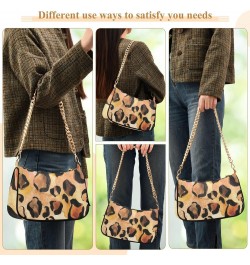 Shoulder Bag Wild Africa Leopard Watercolor Brown Women Clutch Handbag Shoulder Purch Boho Bag Date Chain Bag Tote Bag Spring...