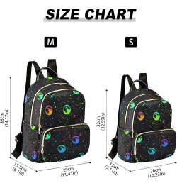 Rainbow Sun Moon and Stars Women Backpack Purse Shoulder Bag Color Small $15.51 Backpacks