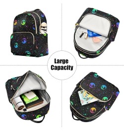 Rainbow Sun Moon and Stars Women Backpack Purse Shoulder Bag Color Small $15.51 Backpacks