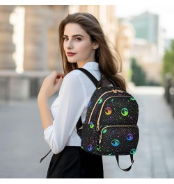 Rainbow Sun Moon and Stars Women Backpack Purse Shoulder Bag Color Small $15.51 Backpacks