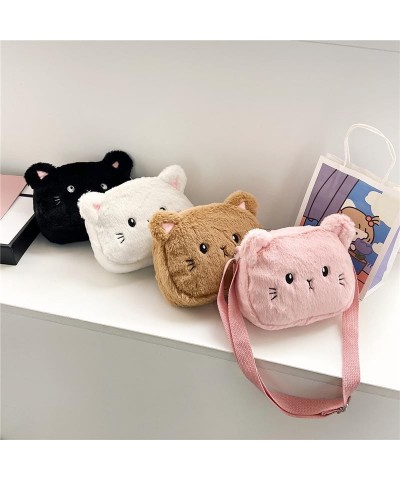 Plush Bear Crossbody Bag Cute Shoulder Bag Small Purse for Women with Zipper Closure and Adjustable Shoulder Strap Brown $9.8...