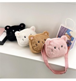 Plush Bear Crossbody Bag Cute Shoulder Bag Small Purse for Women with Zipper Closure and Adjustable Shoulder Strap Brown $9.8...