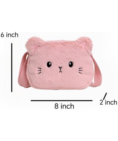 Plush Bear Crossbody Bag Cute Shoulder Bag Small Purse for Women with Zipper Closure and Adjustable Shoulder Strap Brown $9.8...