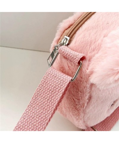 Plush Bear Crossbody Bag Cute Shoulder Bag Small Purse for Women with Zipper Closure and Adjustable Shoulder Strap Brown $9.8...