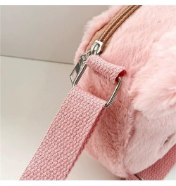 Plush Bear Crossbody Bag Cute Shoulder Bag Small Purse for Women with Zipper Closure and Adjustable Shoulder Strap Brown $9.8...