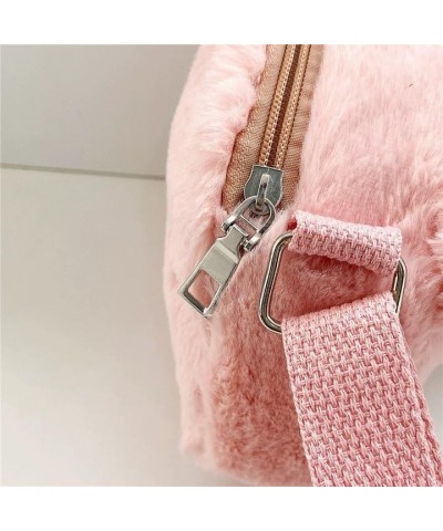 Plush Bear Crossbody Bag Cute Shoulder Bag Small Purse for Women with Zipper Closure and Adjustable Shoulder Strap Brown $9.8...