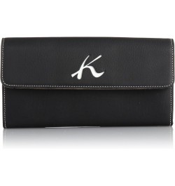 Women's Long Wallet with a Unique Texture of Natural Materials Dark Blue/White Stitching [Navy] 10901 $59.30 Wallets