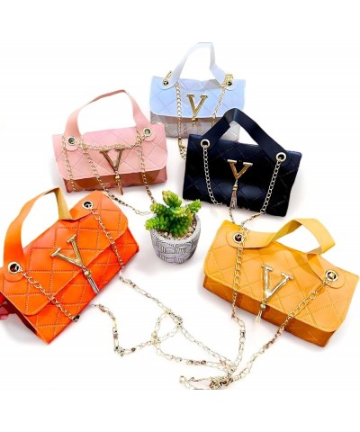 Diamond Embossed Shoulder Bag Orange $11.75 Shoulder Bags