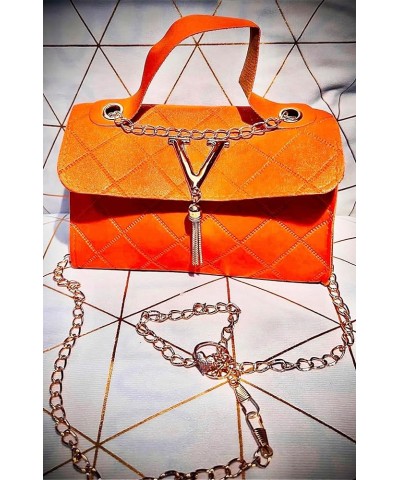 Diamond Embossed Shoulder Bag Orange $11.75 Shoulder Bags