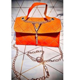 Diamond Embossed Shoulder Bag Orange $11.75 Shoulder Bags