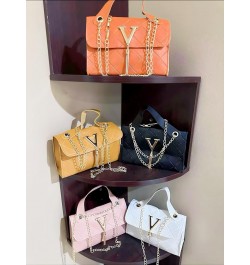 Diamond Embossed Shoulder Bag Orange $11.75 Shoulder Bags