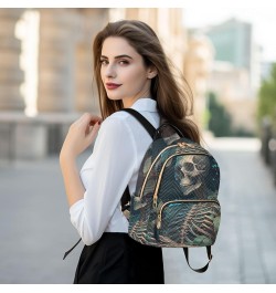 Women's Small Fashion Backpack Forest Skeleton Print Ladies Travel Daypack Aesthetic Shoulder Bag 11.4×6.1×14.1 IN $16.31 Bac...