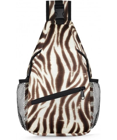 Zebra Animal Skins Sling Bag for Women Crossbody Backpack Purse Shoulder Casual Daypack Cross Body Bags for Travel Cycling Hi...