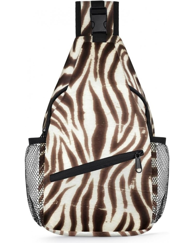 Zebra Animal Skins Sling Bag for Women Crossbody Backpack Purse Shoulder Casual Daypack Cross Body Bags for Travel Cycling Hi...