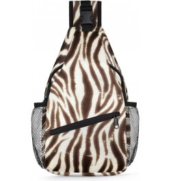 Zebra Animal Skins Sling Bag for Women Crossbody Backpack Purse Shoulder Casual Daypack Cross Body Bags for Travel Cycling Hi...