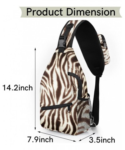 Zebra Animal Skins Sling Bag for Women Crossbody Backpack Purse Shoulder Casual Daypack Cross Body Bags for Travel Cycling Hi...