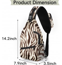 Zebra Animal Skins Sling Bag for Women Crossbody Backpack Purse Shoulder Casual Daypack Cross Body Bags for Travel Cycling Hi...