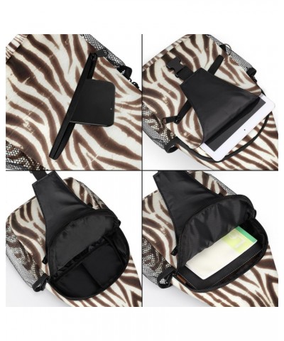 Zebra Animal Skins Sling Bag for Women Crossbody Backpack Purse Shoulder Casual Daypack Cross Body Bags for Travel Cycling Hi...