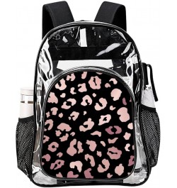 Clear Backpack Flamingo Black See Through Backpack Heavy Duty Clear Backpacks Transparent Bookbag for Work, College Pattern17...