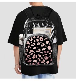 Clear Backpack Flamingo Black See Through Backpack Heavy Duty Clear Backpacks Transparent Bookbag for Work, College Pattern17...