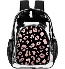 Clear Backpack Flamingo Black See Through Backpack Heavy Duty Clear Backpacks Transparent Bookbag for Work, College Pattern17...