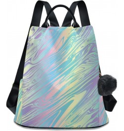 Rainbow Color Marble Backpack Purse for Women Travel Casual Daypack College Bookbag Work Business Ladies Shoulder Bag $24.07 ...