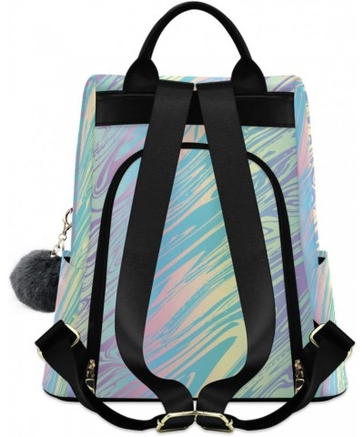 Rainbow Color Marble Backpack Purse for Women Travel Casual Daypack College Bookbag Work Business Ladies Shoulder Bag $24.07 ...