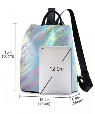 Rainbow Color Marble Backpack Purse for Women Travel Casual Daypack College Bookbag Work Business Ladies Shoulder Bag $24.07 ...