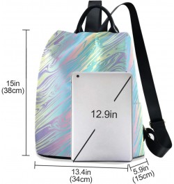 Rainbow Color Marble Backpack Purse for Women Travel Casual Daypack College Bookbag Work Business Ladies Shoulder Bag $24.07 ...