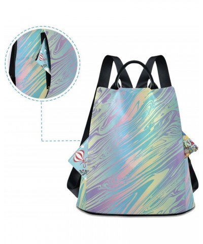 Rainbow Color Marble Backpack Purse for Women Travel Casual Daypack College Bookbag Work Business Ladies Shoulder Bag $24.07 ...