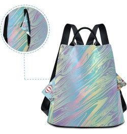 Rainbow Color Marble Backpack Purse for Women Travel Casual Daypack College Bookbag Work Business Ladies Shoulder Bag $24.07 ...