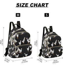 Duck Black Women Backpack Purse Ladies Fashion Shoulder Bag Daypack Travel Bag 7.5L Small $17.35 Backpacks