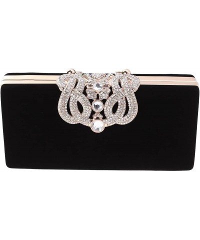 2pcsbag Handbag Clutch Dinner Banquet Ladies Party Diamond Rhinestone Bag Evening Wedding Black $18.76 Evening Bags