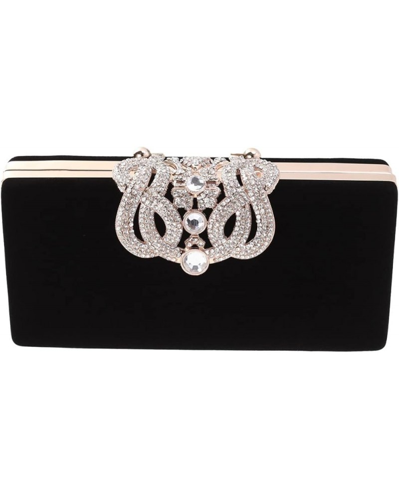 2pcsbag Handbag Clutch Dinner Banquet Ladies Party Diamond Rhinestone Bag Evening Wedding Black $18.76 Evening Bags