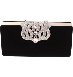 2pcsbag Handbag Clutch Dinner Banquet Ladies Party Diamond Rhinestone Bag Evening Wedding Black $18.76 Evening Bags