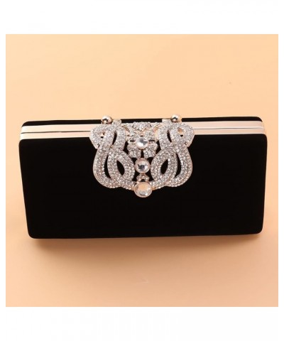 2pcsbag Handbag Clutch Dinner Banquet Ladies Party Diamond Rhinestone Bag Evening Wedding Black $18.76 Evening Bags