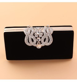 2pcsbag Handbag Clutch Dinner Banquet Ladies Party Diamond Rhinestone Bag Evening Wedding Black $18.76 Evening Bags