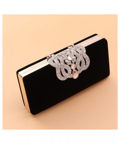 2pcsbag Handbag Clutch Dinner Banquet Ladies Party Diamond Rhinestone Bag Evening Wedding Black $18.76 Evening Bags