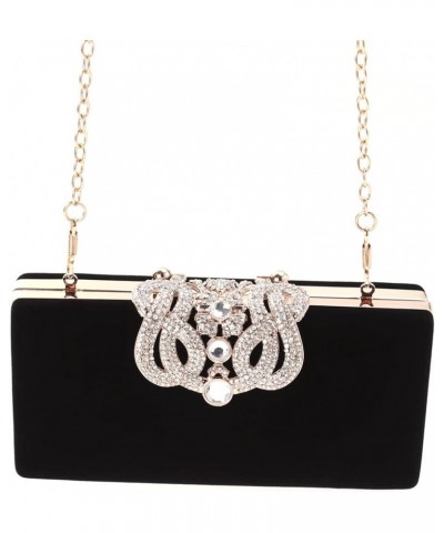 2pcsbag Handbag Clutch Dinner Banquet Ladies Party Diamond Rhinestone Bag Evening Wedding Black $18.76 Evening Bags