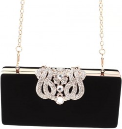 2pcsbag Handbag Clutch Dinner Banquet Ladies Party Diamond Rhinestone Bag Evening Wedding Black $18.76 Evening Bags