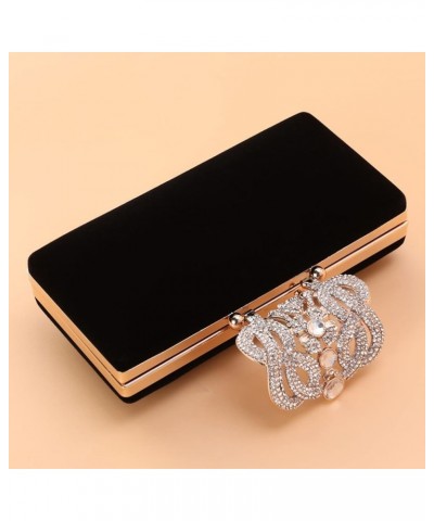 2pcsbag Handbag Clutch Dinner Banquet Ladies Party Diamond Rhinestone Bag Evening Wedding Black $18.76 Evening Bags