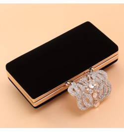 2pcsbag Handbag Clutch Dinner Banquet Ladies Party Diamond Rhinestone Bag Evening Wedding Black $18.76 Evening Bags