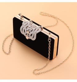 2pcsbag Handbag Clutch Dinner Banquet Ladies Party Diamond Rhinestone Bag Evening Wedding Black $18.76 Evening Bags