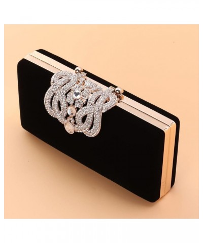 2pcsbag Handbag Clutch Dinner Banquet Ladies Party Diamond Rhinestone Bag Evening Wedding Black $18.76 Evening Bags