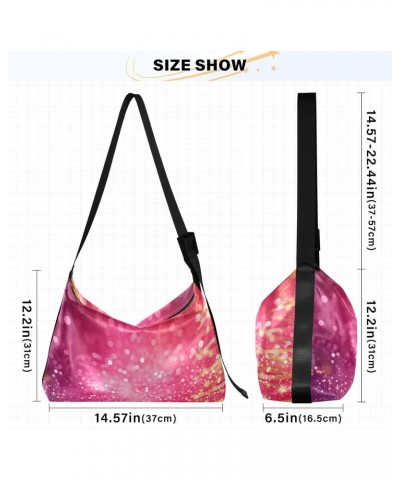 Crossbody Bag for Women Men Trendy Christmas Glitter Snowflake Leather Casual Hobo Shoulder Bags Purses with Adjustable Strap...