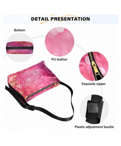 Crossbody Bag for Women Men Trendy Christmas Glitter Snowflake Leather Casual Hobo Shoulder Bags Purses with Adjustable Strap...