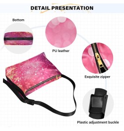 Crossbody Bag for Women Men Trendy Christmas Glitter Snowflake Leather Casual Hobo Shoulder Bags Purses with Adjustable Strap...