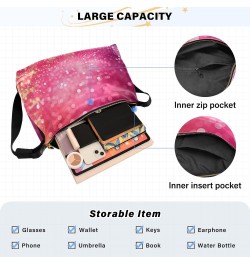 Crossbody Bag for Women Men Trendy Christmas Glitter Snowflake Leather Casual Hobo Shoulder Bags Purses with Adjustable Strap...